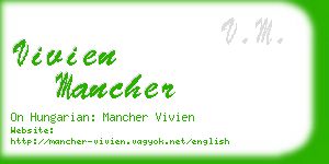 vivien mancher business card
